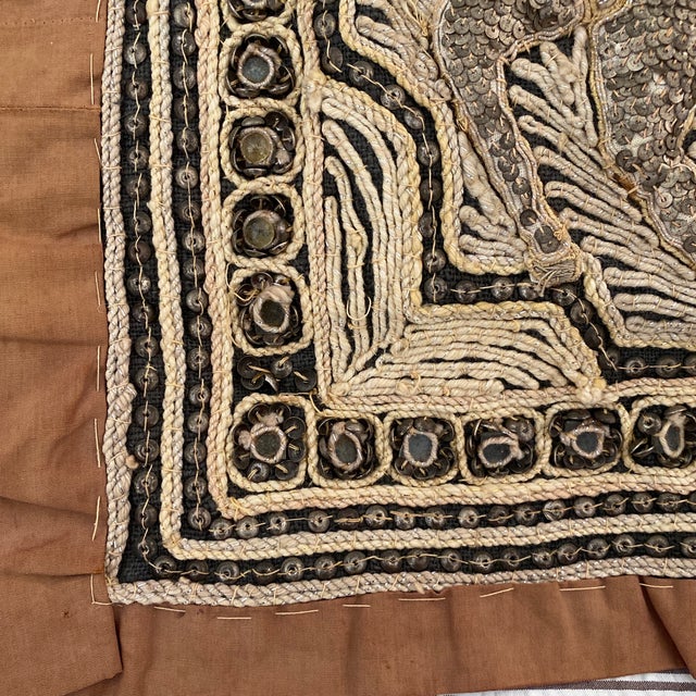 Pair of Vintage Indian Zardozi Panels Horseman and Elephant Rider 18 For Sale - Image 9 of 10