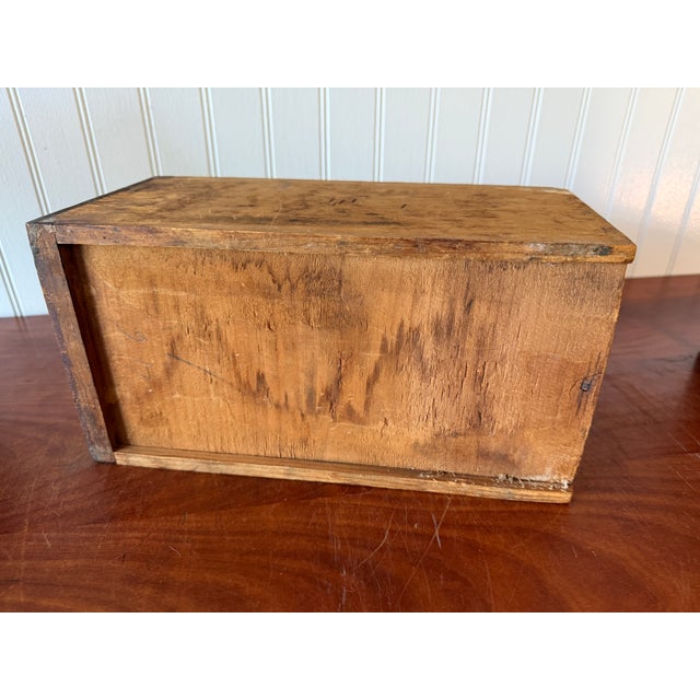Antique Apothecary Drawer – Tunacetum Label – Original Hardware – Dovetail Construction – Primitive Pharmacy Storage For Sale - Image 13 of 13