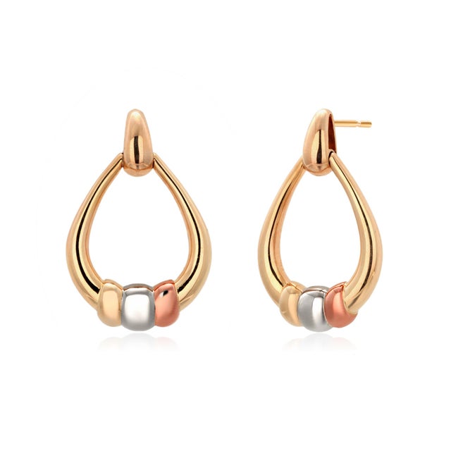 Cartier Vintage 18k Yellow and White Gold Oval Door Knocker Earrings, A Pair For Sale - Image 11 of 11