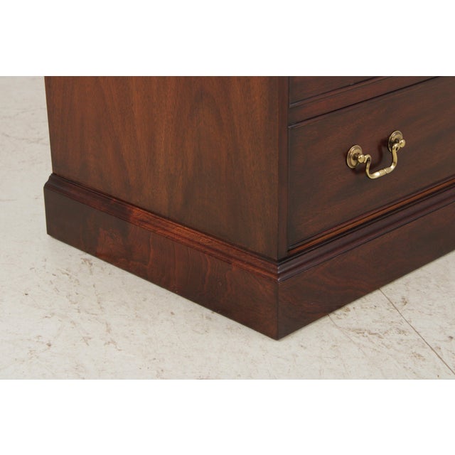 Henkel Harris Mahogany Banded Kneehole Credenza For Sale - Image 10 of 18