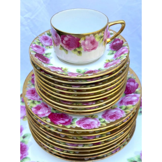 Victorian Antique Beyer & Bock Tausendschön 42-Piece Porcelain Service for 12, C. 1905–1931 For Sale - Image 3 of 10