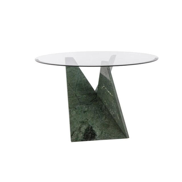 Table or Pedestal Table in Marble and Glass, 1970s For Sale - Image 9 of 9