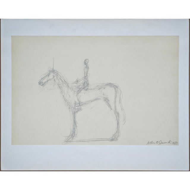 Artist: alberto giacometti (1901-1966), d'après title: "cavallo e cavaliere" (horse and knight) year of ideation: 1950...