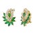 1.8Ct Natural Brazilin Marquise Emerald & 2.0 Ct Diamond Clip on Earring 18 KYG For Sale - Image 15 of 18