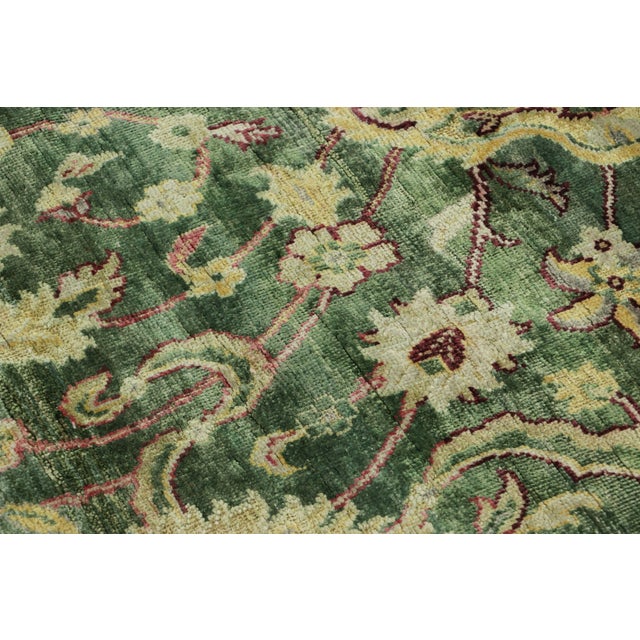 Contemporary Contemporary Oushak Square Wool & Natural Silk Rug by Rug & Kilim, India For Sale - Image 3 of 7