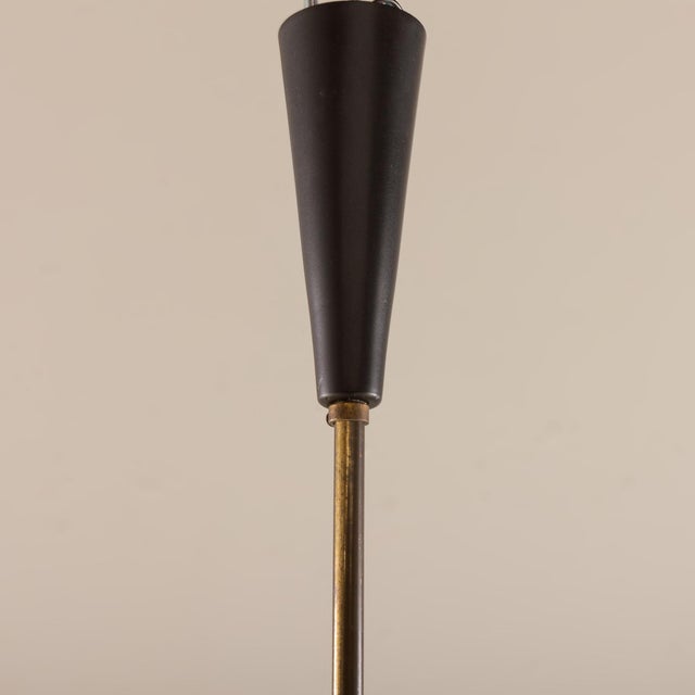 Mid-Century Modern Itailan Murano Glass and Teak Chandelier from Stilnovo, 1960s For Sale - Image 14 of 16