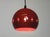 Small Mid-Century Modern Red and Black Enameled Pendant Lamp, 1960s For Sale - Image 17 of 18