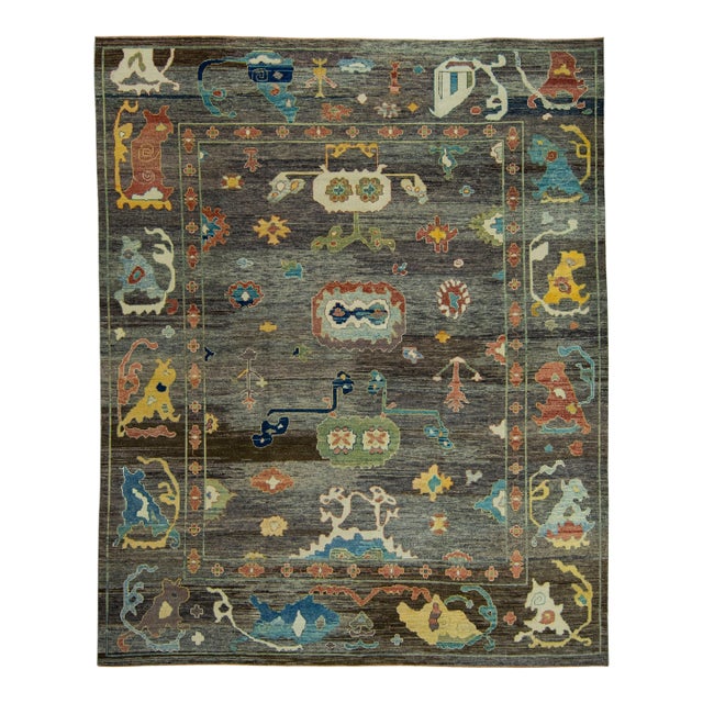Turkish Oushak Old Wool Rug 12' x 14'7" #19520 For Sale