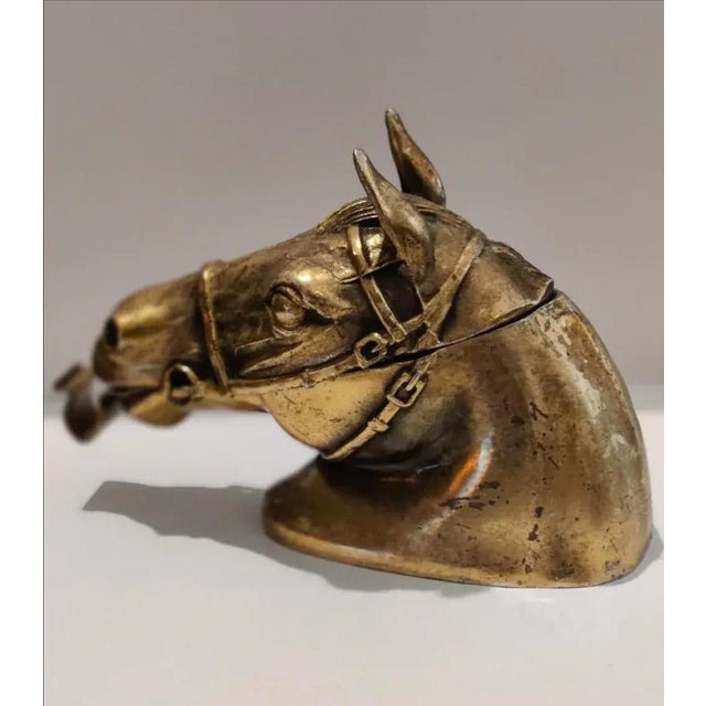 For your consideration... A rare and fabulous figural horse head desk top tape dispenser. The dispenser was created by Ted...