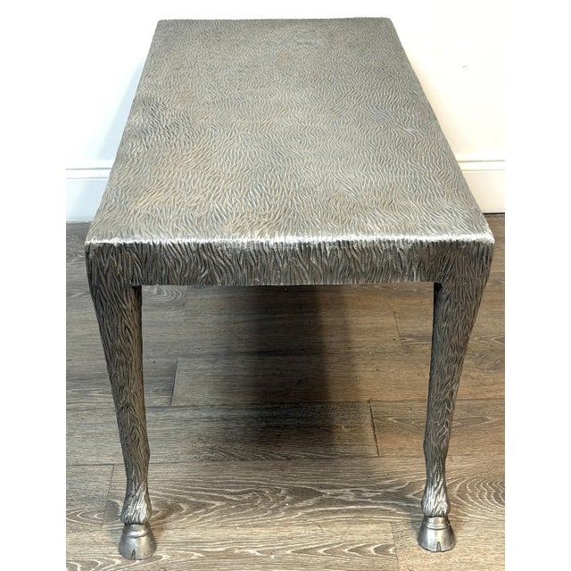 Sculptural Zoomorphic Cast Zinc Alloy Coffee Table Manner of John Dickinson For Sale - Image 13 of 17