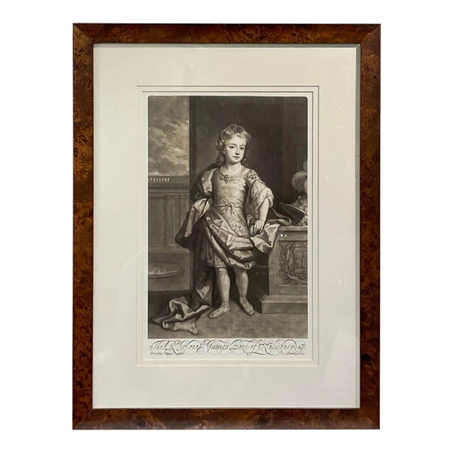 Trowbridge Traditional French Black and White Framed Portrait For Sale