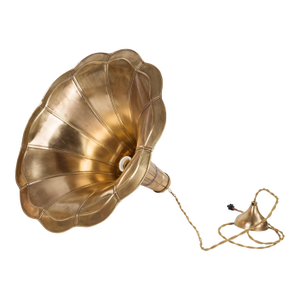 Vintage Brass Gramophone Horn Pendant Light – Expertly Restored