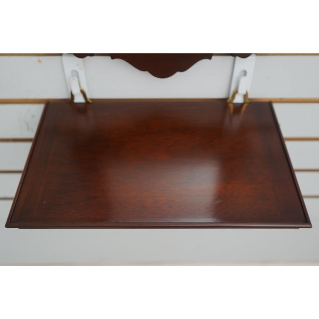 Virginia Metalcrafters 1990s Virginia Metalcrafters Colonial Williamsburg Mahogany Shelf & Mirror For Sale - Image 4 of 10