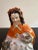 American Antique English Staffordshire Woman With Basket and Dog Figure Circa 1860's For Sale - Image 3 of 12