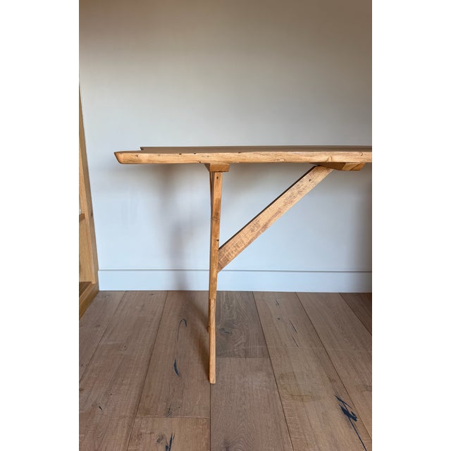 Vintage Oak Live Edge Desk, 2010s For Sale - Image 10 of 12