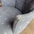 Light Blue Embroidered Mid Century Style Accent Chair For Sale - Image 9 of 12
