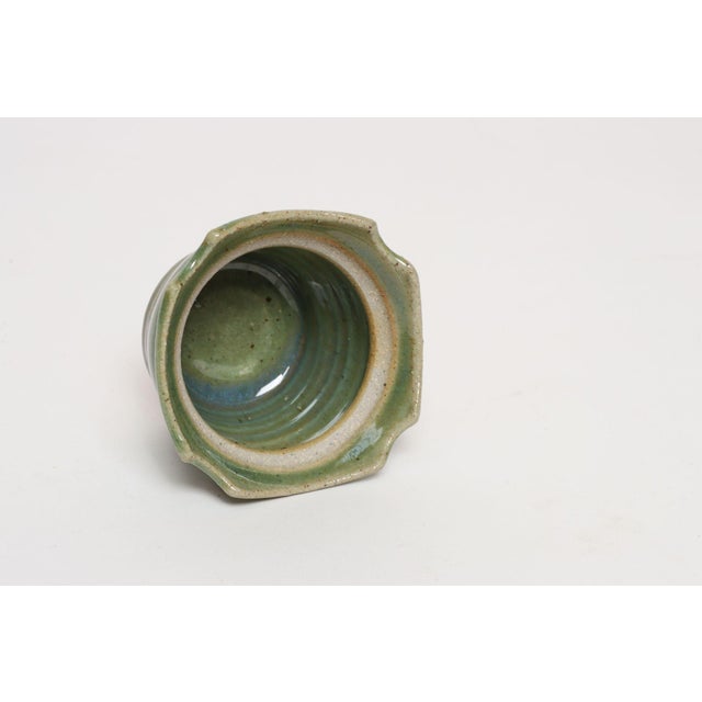 Jade Vintage Petite Studio Ceramic Green Lidded Sugar Bowl by Deanna Nichols For Sale - Image 8 of 10