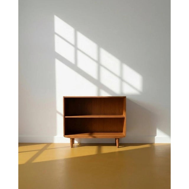 Vintage Danish Low Bookcase, 1950s For Sale - Image 4 of 4