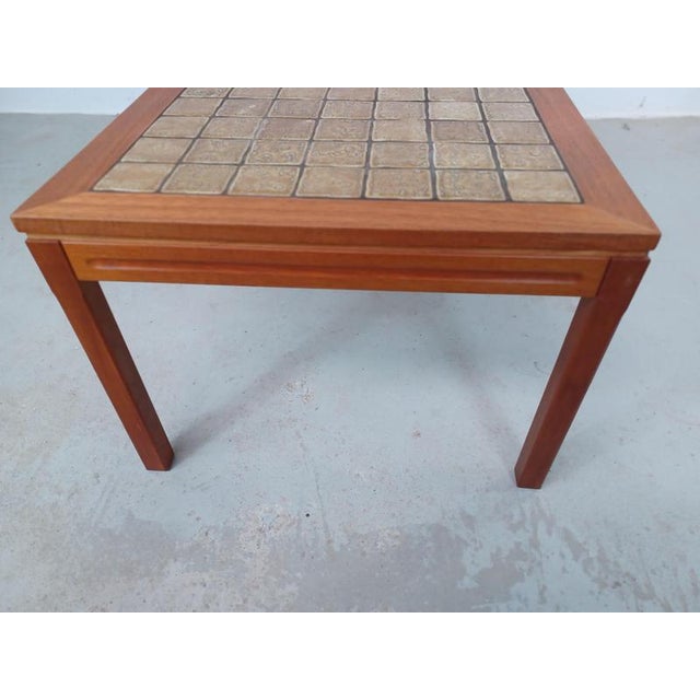 Wood Fully Restored Danish Teak Coffee Table with Tiled Table Top, 1970s For Sale - Image 7 of 10