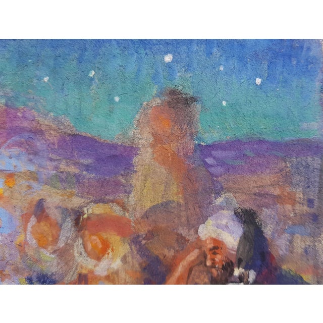 Paint Dinet Etienne - Orientalist Scene - Gouache - Framed - Late 19th Century For Sale - Image 7 of 12