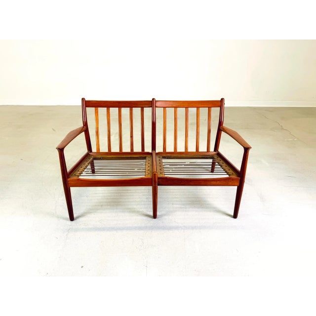 Mid-Century Teak 2-Seater Sofa by Svend Åge Madsen for Glostrup, 1960s For Sale - Image 4 of 8