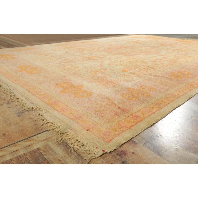 Late 19th Century Antique Turkish Oushak Rug, 10'02 X 14'07 For Sale In Dallas - Image 6 of 9