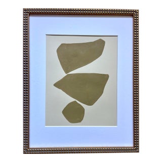 2026 "Rottura" Abstract Minimalist Painting on Paper by Artist r.k. Red For Sale