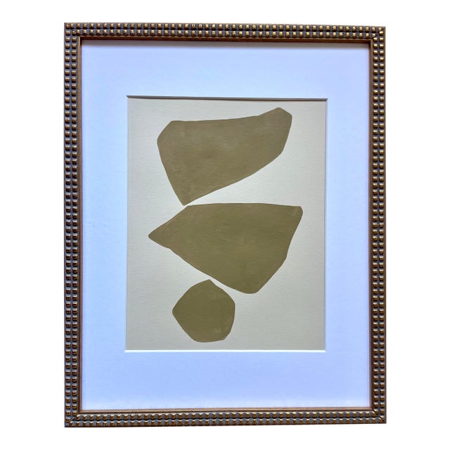 2026 "Rottura" Abstract Minimalist Painting on Paper by Artist r.k. Red For Sale