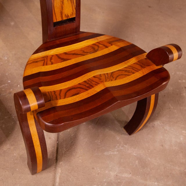 2000 - 2009 A Unique Pair of Unusual Studio Craft Accent Chairs, C. 2000. For Sale - Image 5 of 8