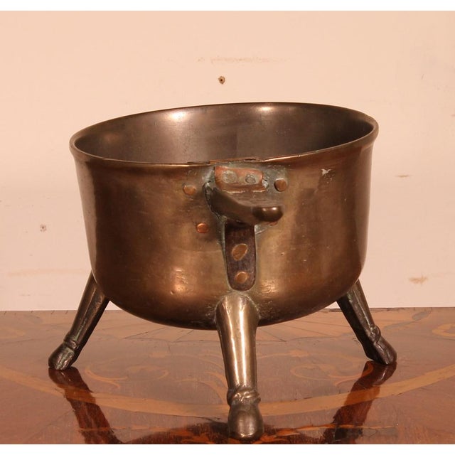17th Century Tripod Apothecary Skillet from the Ward Rvmens Family, 1698 For Sale - Image 4 of 10