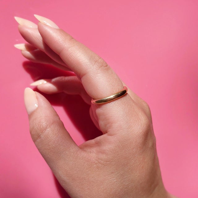 Art Deco Antique 1920s 10k Yellow Gold Jr Wood Band, Wedding Ring, Size 7.75 For Sale - Image 11 of 11