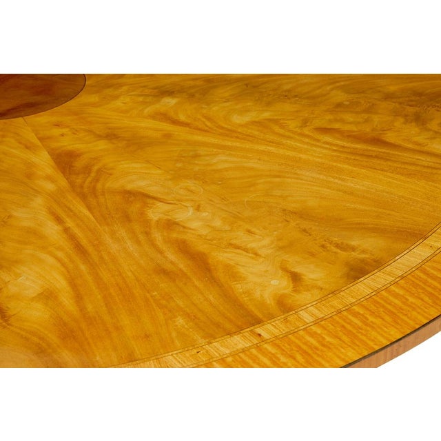 Large Antique Sheraton Inspired Dining Table, 1990 For Sale - Image 9 of 10