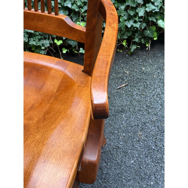 1990s Late 20th Century Solid Maple Spindle Back Dining Chairs - Set of 6 For Sale - Image 5 of 12