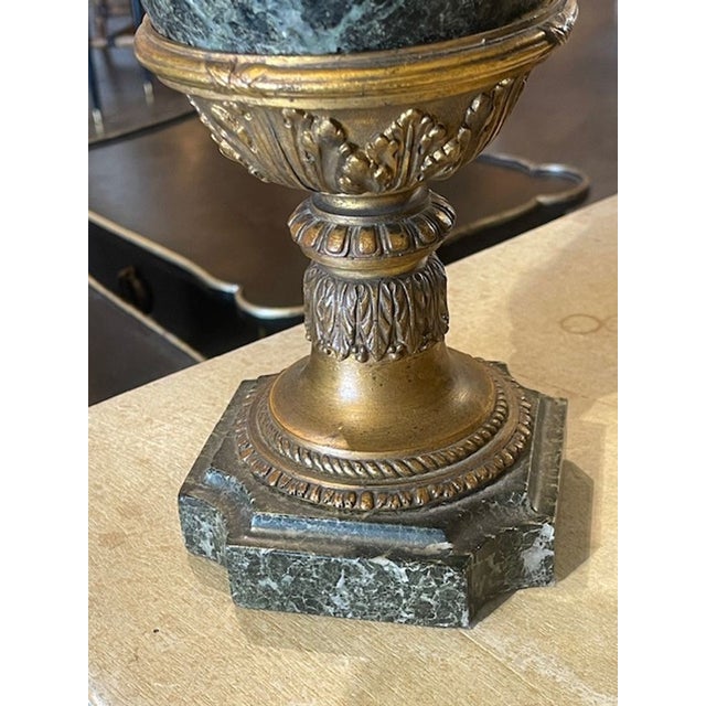 Metal Pair of 19th Century French Marble and Bronze Cassolette For Sale - Image 7 of 9