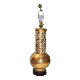1950s Hollywood Regency Egyptian Revival Table Lamp For Sale