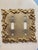 1960s Vintage American Tack 1967 Brass Casted Floral Light Switch Covers, Gold Switch Plate For Sale - Image 5 of 9