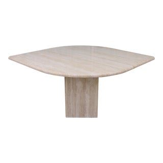 Mid Century Italian Travertine Dining Table For Sale