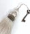 Key Tassel in Silver Color With Cut Velvet Detail For Sale - Image 9 of 14