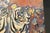 A rich color serigraph titled “White Tigers, 1996”, by Jiang Tiefeng, a Chinese artist b.1938. Two white tigers walk...