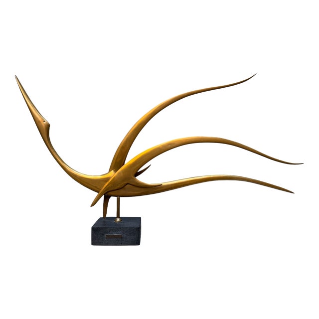 Meloniski, Depicting a Bird in Flight, 1950s, Metal For Sale