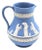 Wedgwood Blue Jasperware Neoclassical Pitcher Jug, English Stoneware For Sale