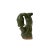 2010s Vintage Oriental Ceramic Green Man Hold Lamp Shape Display Figure For Sale - Image 5 of 6
