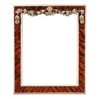 Vintage Italian Lacquered and Painted Frame, 1970 For Sale