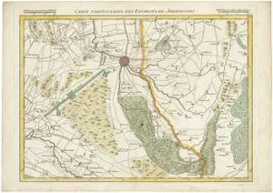 Map of Amersfoort and Surroundings by Covens & Mortier, 1747