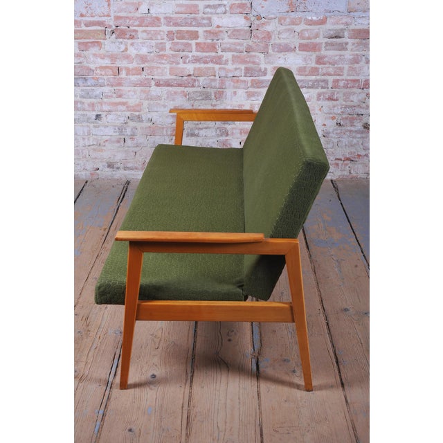 Mid-Century Czech Living Room Set in Beech, 1960s, Set of 3 For Sale - Image 4 of 18