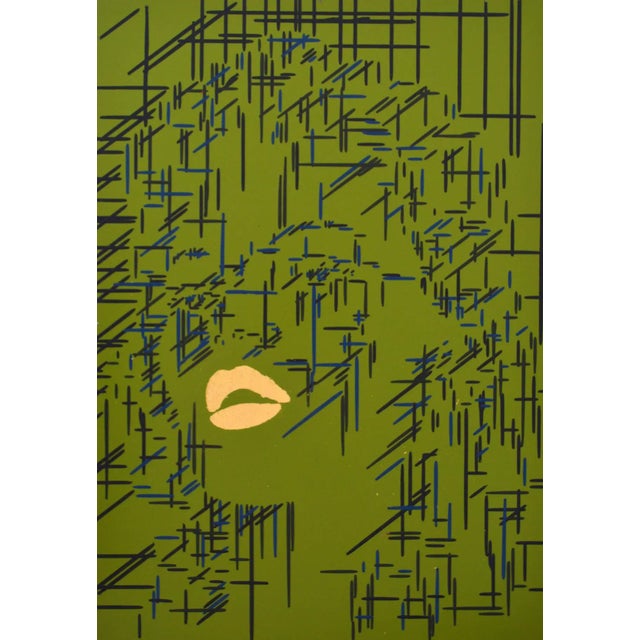 Abstract Expressionism Ant Pearce "Kate Playboy #5S" 2015 Abstract Expressionism Mixed Media Portrait For Sale - Image 3 of 3