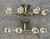 1970s 1970s French Fleur-De-Lis Pair of Wall Sconce Mounted Brass 4-Arm Candle Holders For Sale - Image 5 of 12