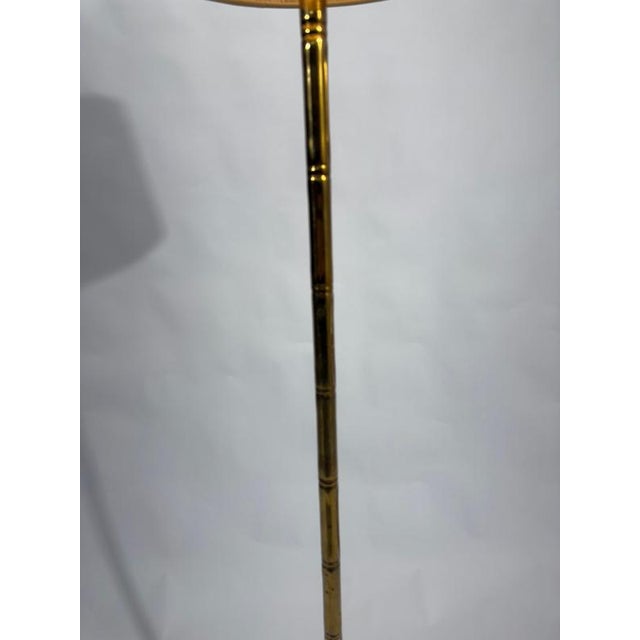 1950s Bronze Floor Lamp with Faux Bamboo Accents from Maison Bagues, 1950 For Sale - Image 5 of 11