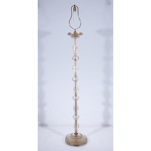 Art Deco Murano Floor Lamp attributed to Barovier & Toso, 1930s For Sale - Image 3 of 12