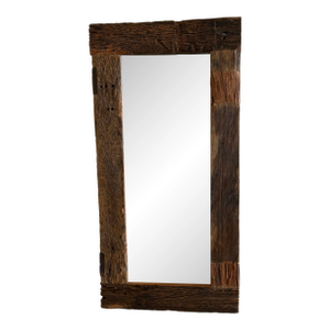 Rustic Wood Frame Floor Mirror